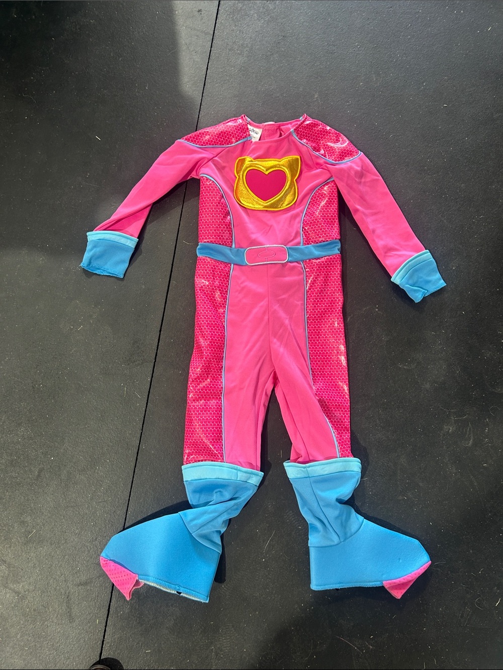 Disney Pink & Blue Heart Superhero Jumpsuit Super Kitties!